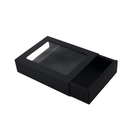 Black Sleeve Gift Box with Clear Window