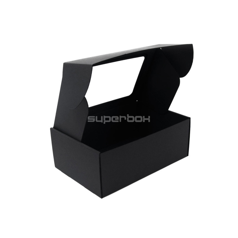 Black A5 Size Gift Box with Clear Window Black A5 Size Gift Box with Clear Window