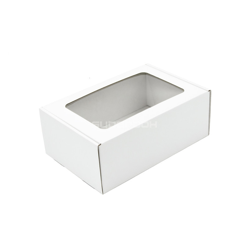 White A5 Size Gift Box of 85 mm Height with Window White A5 Size Gift Box of 85 mm Height with Window