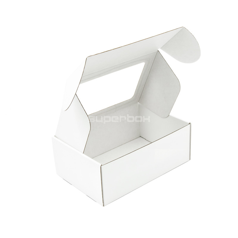 White A5 Size Gift Box of 85 mm Height with Window White A5 Size Gift Box of 85 mm Height with Window