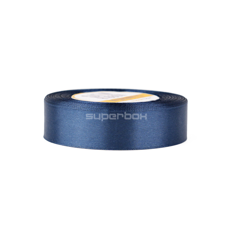 Refined Navy Blue Satin Ribbon, 25 mm Width