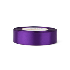 Violetinė atlasinė juostelė – blizgi, 25 mm pločio, 32 m rulonas