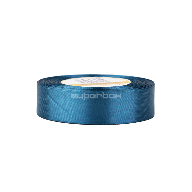 Deep Turquoise Satin Ribbon, 25 mm Width