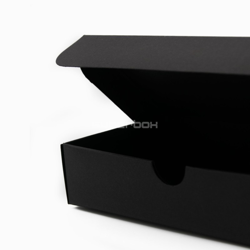 Elongated Gift Box from Black Decorative Cardboard