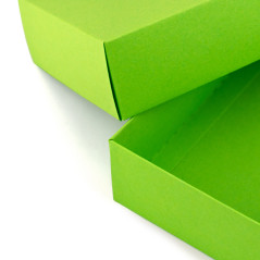 Šviesiai žalia dviejų dalių kartono dėžutė | 200x110x50 mm | Superbox