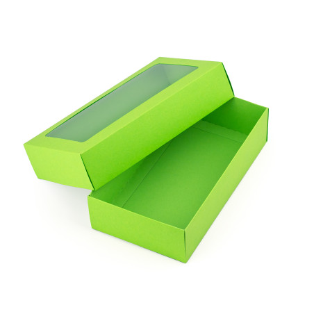 Pastel Green Two Piece Cardboard Gift Box with Window