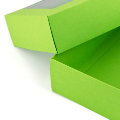 Šviesiai žalia dėžutė su langeliu | 200x110x50 mm | Superbox