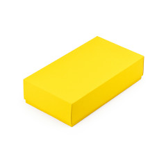 Желтая квадратная подарочная коробка | 200x110x50 мм | Superbox
