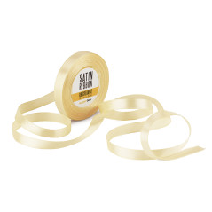 Elegant Cream Color Satin Ribbon, 12 mm Width