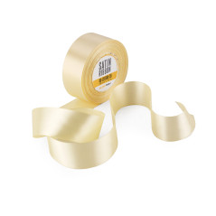 Elegant Cream Color Satin Ribbon, 38 mm Width