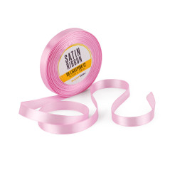Chic Light Pink Satin Ribbon, 12 mm Width