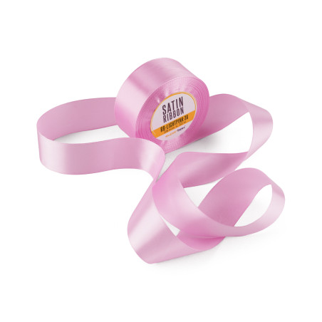Chic Light Pink Satin Ribbon, 38 mm Width