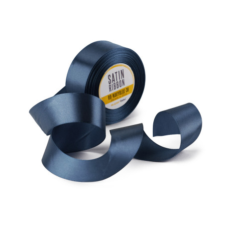 Refined Navy Blue Satin Ribbon, 38 mm Width