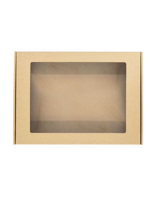 Brown Gift Box with Transparent Window