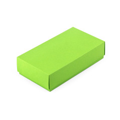 Šviesiai žalia dviejų dalių kartono dėžutė | 200x110x50 mm | Superbox