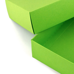 Šviesiai žalia dviejų dalių kartono dėžutė | 200x110x50 mm | Superbox