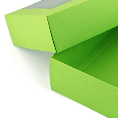 Šviesiai žalia dėžutė su langeliu | 200x110x50 mm | Superbox