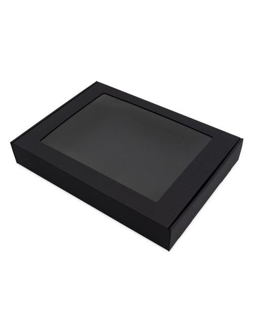 Black Gift Box with Transparent Window