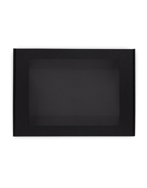 Black Gift Box with Transparent Window