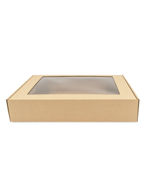 Brown Gift Box with Transparent Window