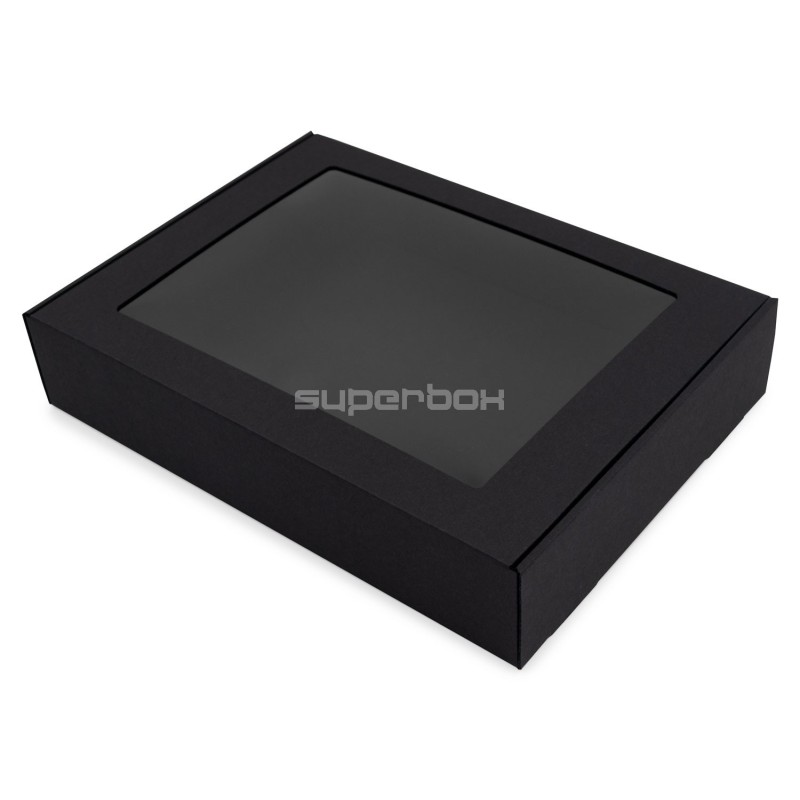 Black Gift Box with Transparent Window for Bedding