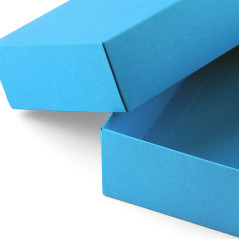Turkio spalvos dviejų dalių kartono dėžutė | 200x110x50 mm | Superbox