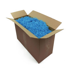 Rigid Sky Blue Shredded Paper - 2 mm, 1 kg
