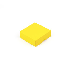 Маленькая жёлтая коробка с крышкой | 90x90x30 мм | Superbox