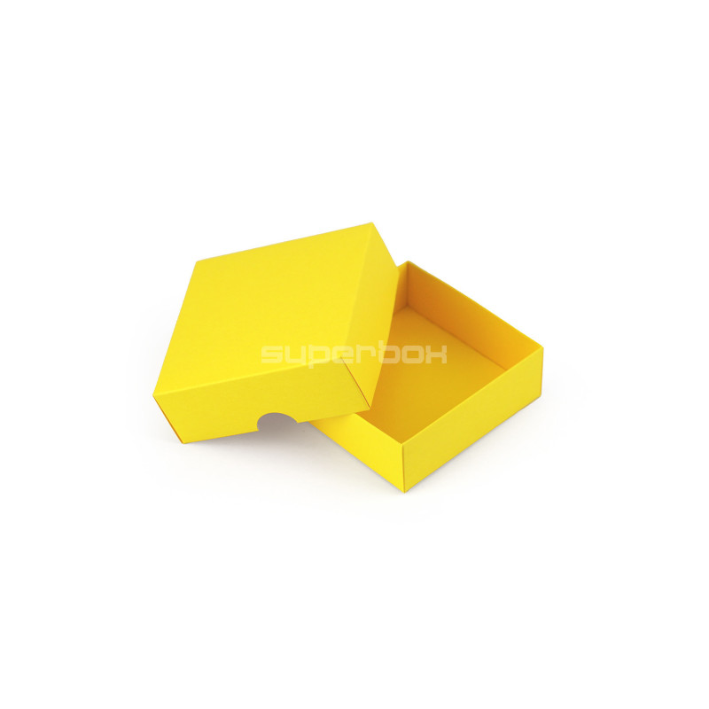 Small Square Yellow Cardboard Gift Box