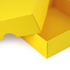 Маленькая жёлтая коробка с крышкой | 90x90x30 мм | Superbox