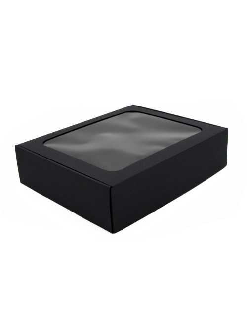 Black Gift Box with Clear Window