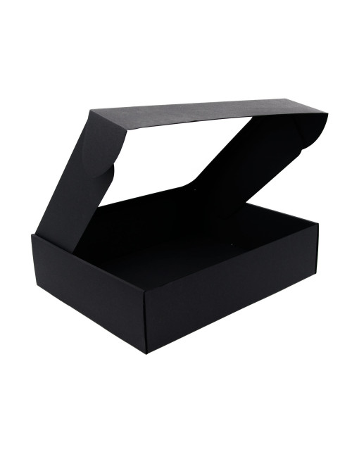 Black Gift Box with Clear Window