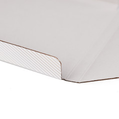 Baltas vokelis su auksinėmis juostelėmis | 155x155x10 mm | Superbox