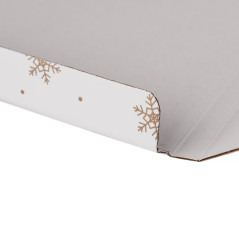 Baltas nedidelis vokelis su snaigėmis | 155x155x10 mm | Superbox