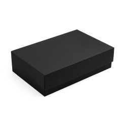 Juoda dėžutė su atverčiamu dangteliu | 305x215x85 mm | Superbox