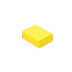 Geltona dviejų dalių kartono dovanų dėžutė | 95x70x30 mm | Superbox