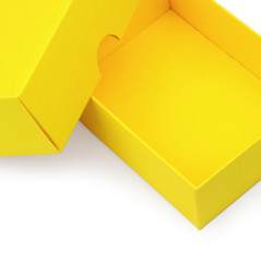 Geltona dviejų dalių kartono dovanų dėžutė | 95x70x30 mm | Superbox