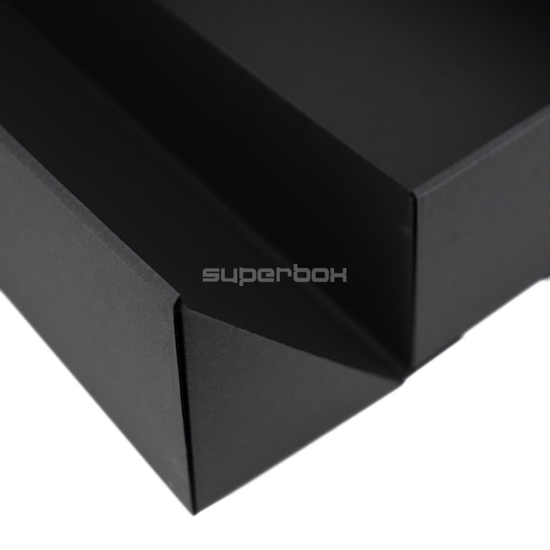 Double Door Black Box with Integrated Gold Ribbon
