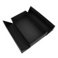 Black Double Door Gift Box with Integrated Satin Ribbon
