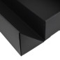 Black Double Door Gift Box with Integrated Satin Ribbon