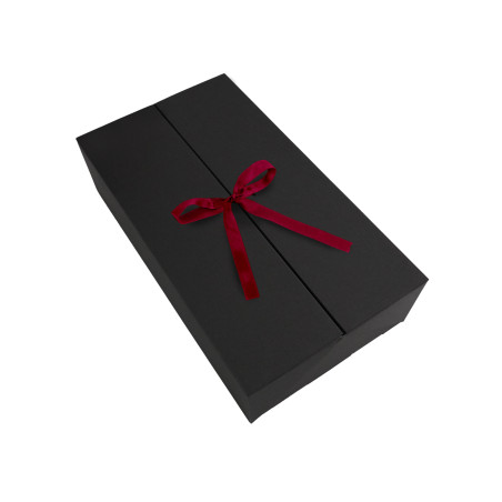Black Double Door Box with Ribbon | 340x190x85 mm | Superbox