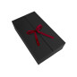 Black Double Door Gift Box with Integrated Satin Ribbon
