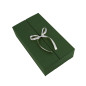 Double Door Green Gift Box with Integrated Satin Ribbon