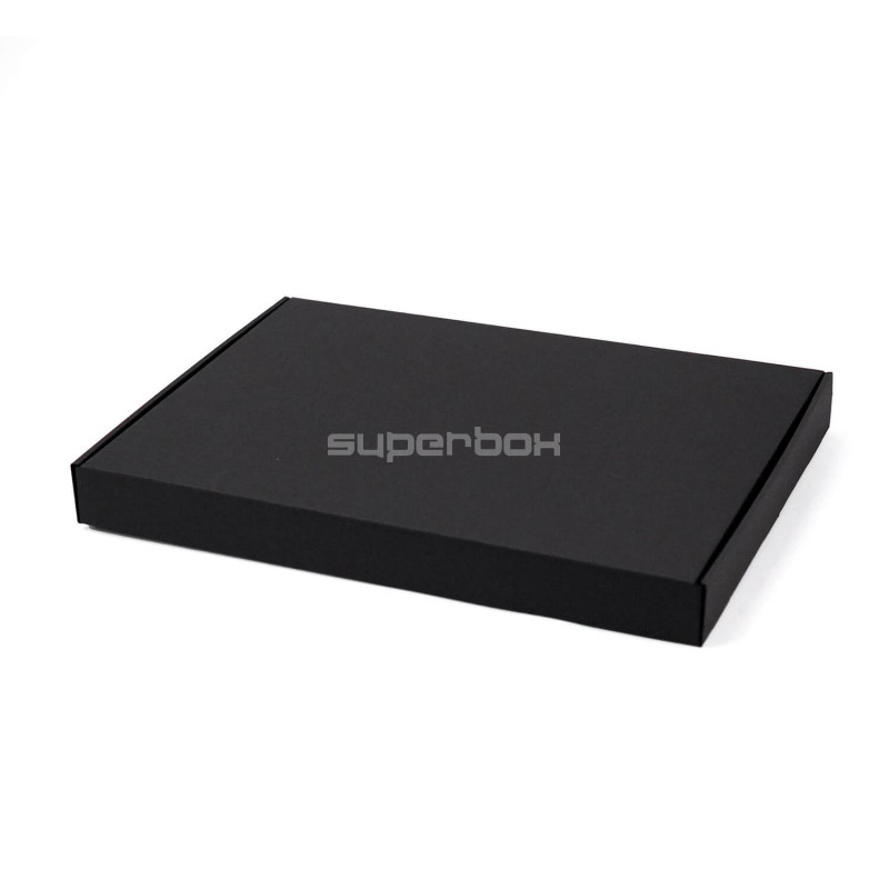 Large Low Height Black Gift Box, 400x300x40 mm