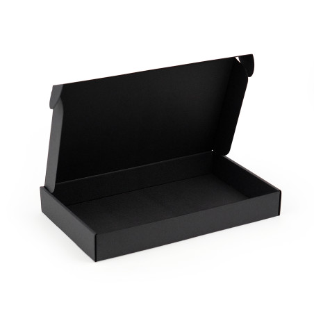Чёрная подарочная коробка низкой высоты
