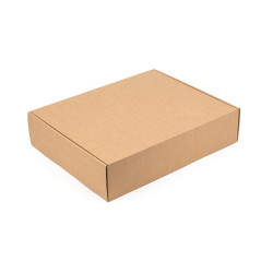 Ruda didelė kartoninė dėžė dovanoms | 360x300x85 mm | Superbox