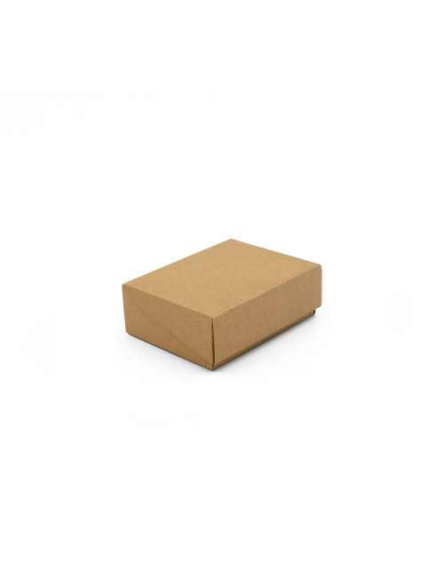 Maža ruda dėžutė atverčiamu dangteliu iš mikrogofros