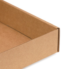 Ruda žemo aukščio dėžutė su PVC langeliu | 300x180x40 mm | Superbox