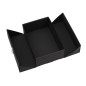A5 Format Double Door Black Box with Integrated Gold Ribbon