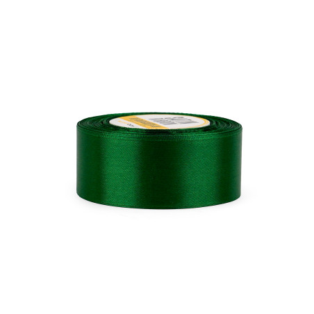 Dark green satin ribbon – glossy, 38 mm wide, 32 m roll
